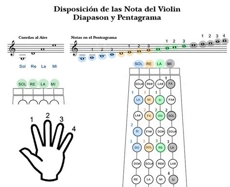 Notas de violino, Cordas violino, Notas violino