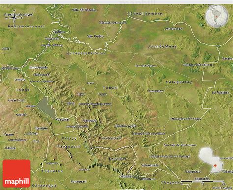 Satellite 3D Map of Cordillera