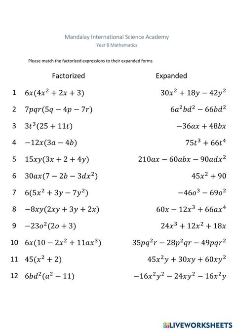 Expanding Brackets Textbook Exercise – Corbettmaths - Worksheets Library