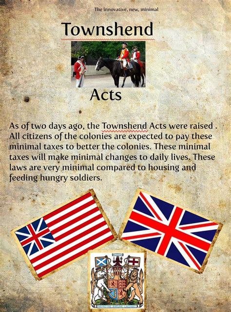 The Townshend Acts were acts passed by Parliament in 1767 to tax ...