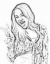 Miley Cyrus Coloring Pages For Kids sketch template