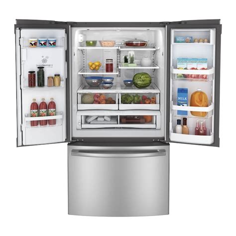 GE 27.7-cu ft French Door Refrigerator with Dual Ice Maker (Stainless Steel) at Lowes.com