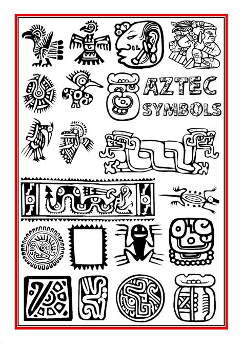 Aztec symbols 2 | Aztec symbols, Aztec art, Symbols