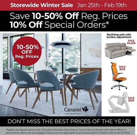 Storewide Winter Furniture, Lighting and Accessories Sale