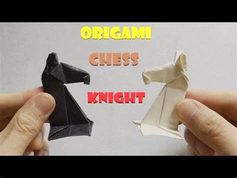 How to make origami chess piece (knight), step by step tutorial - YouTube