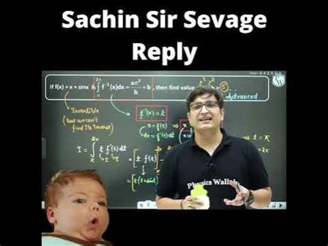 Sachin Sir Savage Reply on Easy Questions||PW Memes||PW Lakshya||# ...