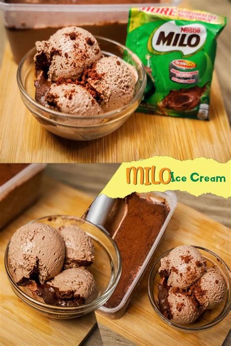 Milo Ice Cream ( 3 Ingredient Recipe ) | Homemade ice cream recipes ...