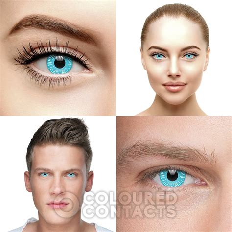 Blue Shiva Colored Prescription Contact Lenses, Bright Demon Eye