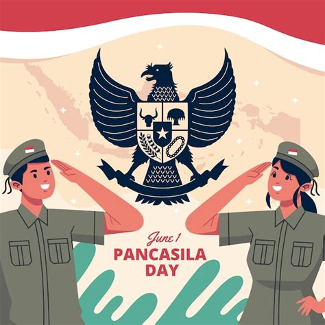 Free Vector | Flat pancasila day illustration