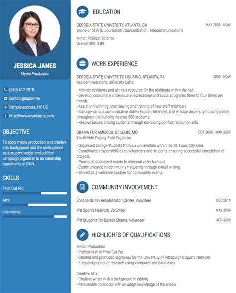 Professional CV/Resume Builder Online with many templates - GoodCV.com