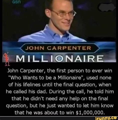 John carpenter who wants to be a millionaire - palacever