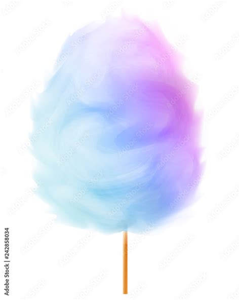 Two-tone blue pink gradient cotton candy.Isolated on white background. Stock Vector | Adobe Stock