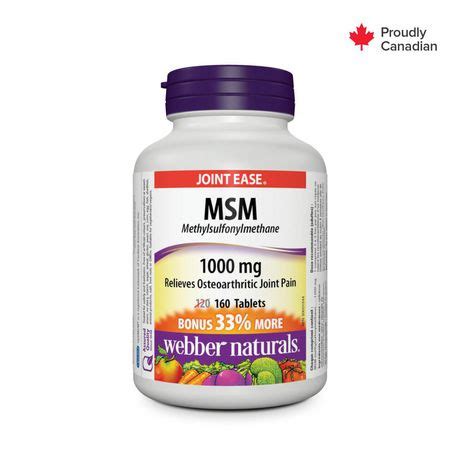 Webber Naturals® MSM Methylsulfonylmethane, 1000 mg - Walmart.ca