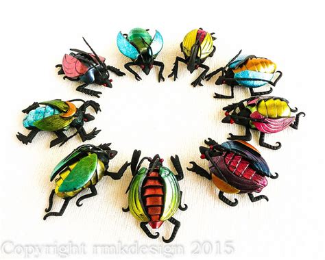 https://flic.kr/p/Mcecsc | bugs 1-2 | Polymer clay bugs for the "Into the Forest" Installation ...