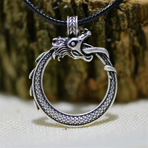 LANGHONG 1pcs Norse Vikings Pendant Necklace Ringerike Dragon Necklace ...