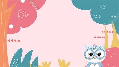 Beautiful Child Colorful Children Owl Education Powerpoint Background ...