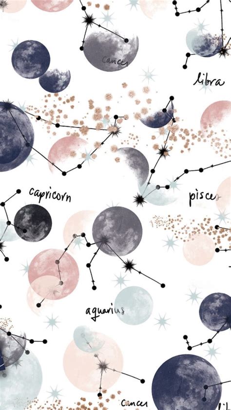 Aesthetic Vintage Minimalist Aesthetic Astrology Wallpaper