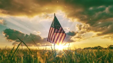 American Patriotic Flag In Field Stock Motion Graphics SBV-314787985 - Storyblocks