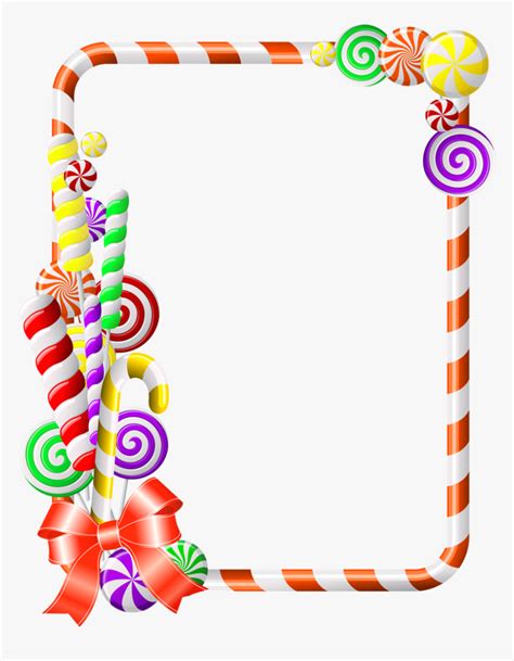 Sweet Border Clipart Candy Cane Clip Art - Candy Border Clipart Free ...