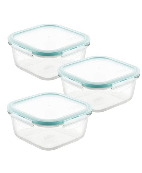 Lock n Lock Purely Better™ Glass 6-Pc. Rectangular Food Storage ...