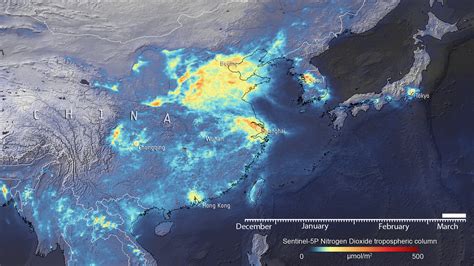 ESA - COVID-19: dióxido de nitrógeno sobre China