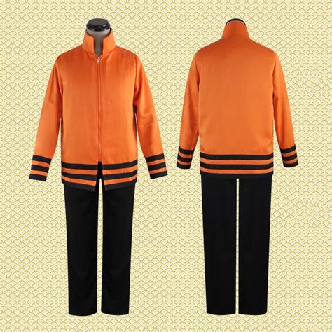 Anime Naruto Uzumaki Naruto 7th Hokage Cosplay Costume Seventh Hokage Full Set Uniform ( Jacket ...