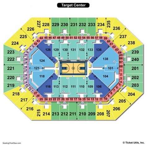 Seating Chart Target Center - Center Seating Chart