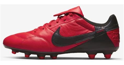 Nike Leather The Premier 3 Fg Firm-ground Soccer Cleats in University Red,University Red,bl (Red ...