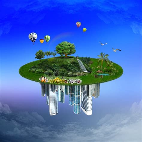 Nature Versus Urbanization, Environment Conservation Concept Stock ...