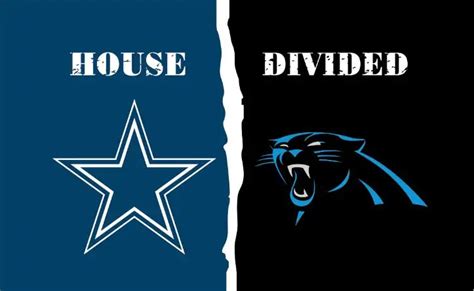 Dallas Cowboys Vs Carolina Panthers House Divided Rivalry Flag 90x150cm Metal Grommets - Flags ...