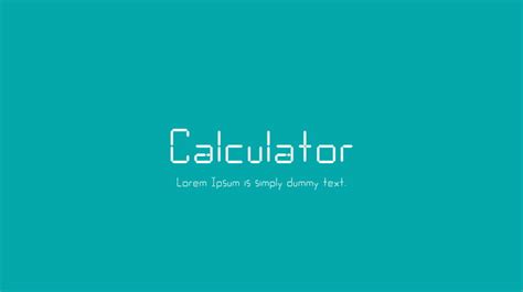 Calculator Font : Download Free for Desktop & Webfont