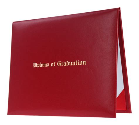 Red Imprinted Diploma Cover - High School Diploma Covers – Graduation ...