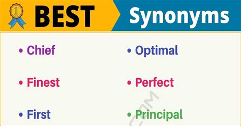 155 Synonyms for "Best" with Example | Another Word for “Best” • 7ESL