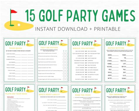 Golf Party Games Golf Games Golf Watch Party Golf Themed - Etsy