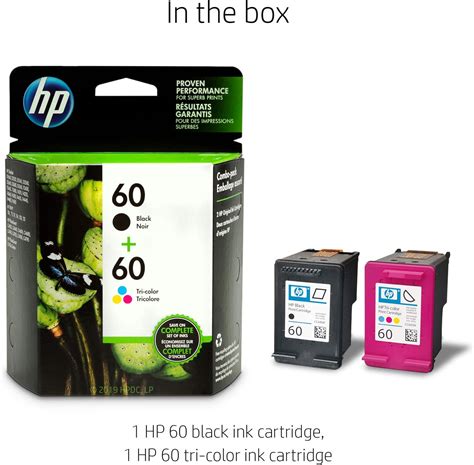 HP Genuine 60 NEW Black/Color Ink Cartridge For HP 60 PhotoSmart ...