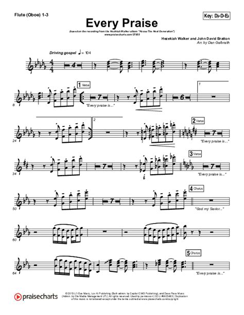 Every Praise Flute/Oboe Sheet Music PDF (Hezekiah Walker) - PraiseCharts