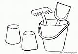 Bucket And Shovel Coloring Page Sketch Coloring sketch template