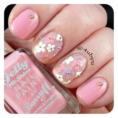 50 Flower Nail Designs for Spring - StayGlam | Flower nails, Pink flower nails, Flower nail designs