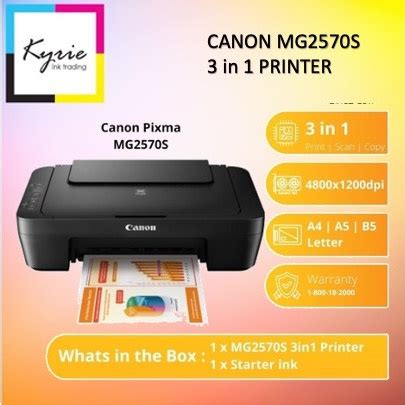 Canon Pixma MG2570S Brandnew Printer with Ink Cartridge Print,Scan,Copy | Shopee Philippines