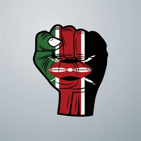 Kenya Flag with Hand Design 3481215 Vector Art at Vecteezy