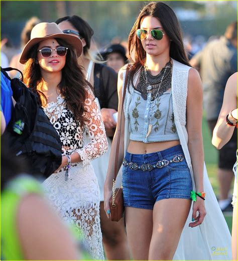 Selena Gomez Sports Sheer Dress For Coachella Outing with Kendall ...