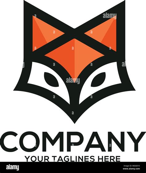 fox head logo vector, Flat vector fox logo isolated on white background ...