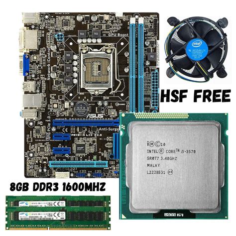 i5 3570 3RD GEN MOTHERBOARD PROCESSOR 8GB RAM (USED PACKAGE)