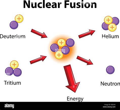 Diagram showing nuclear fusion illustration Stock Vector Image & Art ...