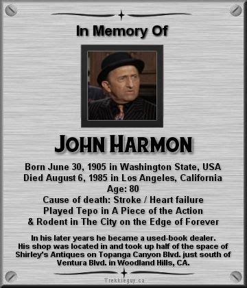 John Harmon Star Trek Actors, Star Trek Characters, Real Life Heros, Star Trek Crew, United ...