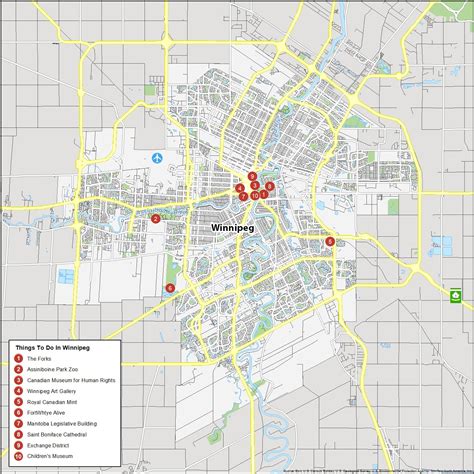 Map of Winnipeg, Manitoba - GIS Geography