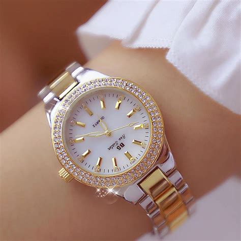 2018 Luxury Brand lady Crystal Watch Women Dress Watch Fashion Rose Gold Quartz Watches Female ...