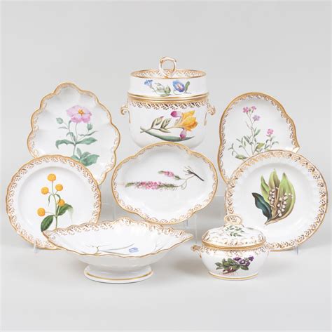 For Auction: Derby Porcelain Botanical Part Dessert Service (#0406) on ...