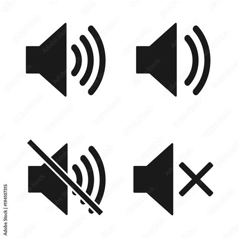 Sound icon. Set speaker icon. Sound vector icon, music volume symbol ...