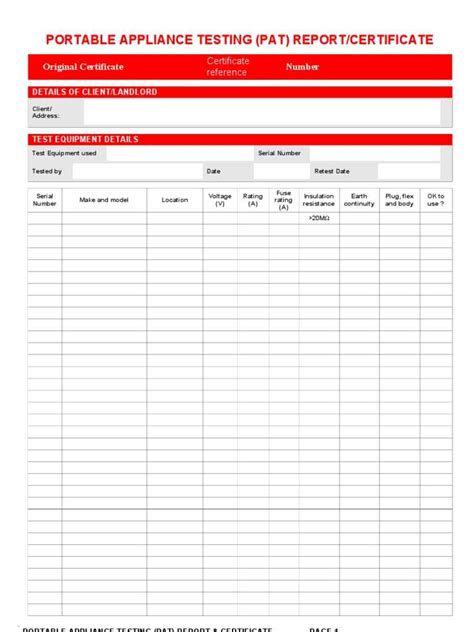 Electrical Installation Test Certificate Template – Rebeccachulew.com